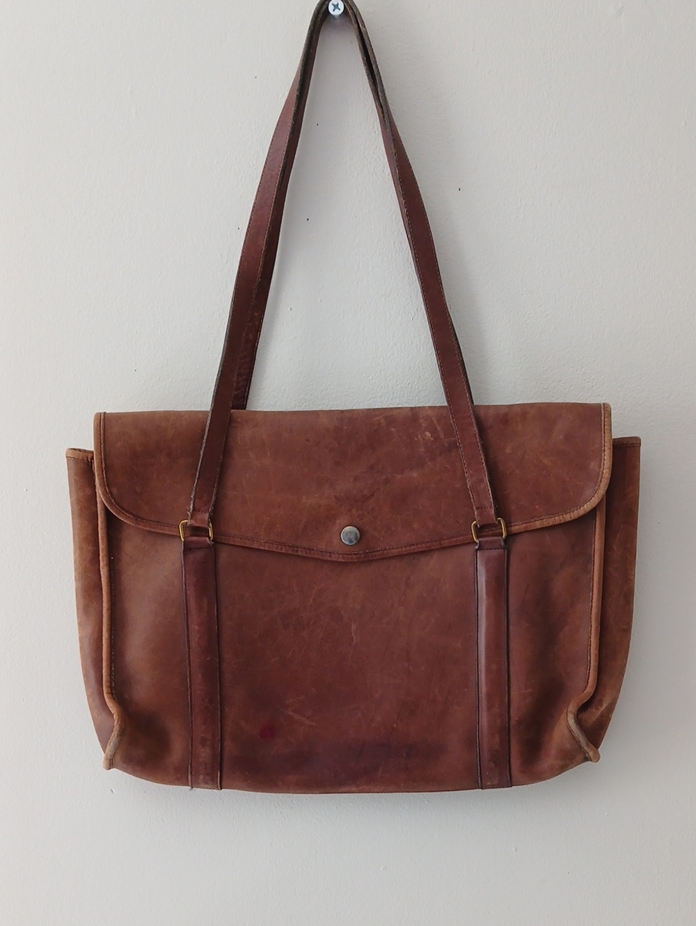 Coach Brown Leather Creed Patch Interior